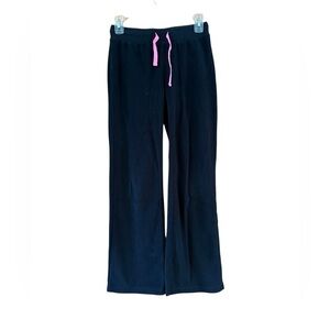 SO Kids Black Fleece Joggers with Pink Drawstring